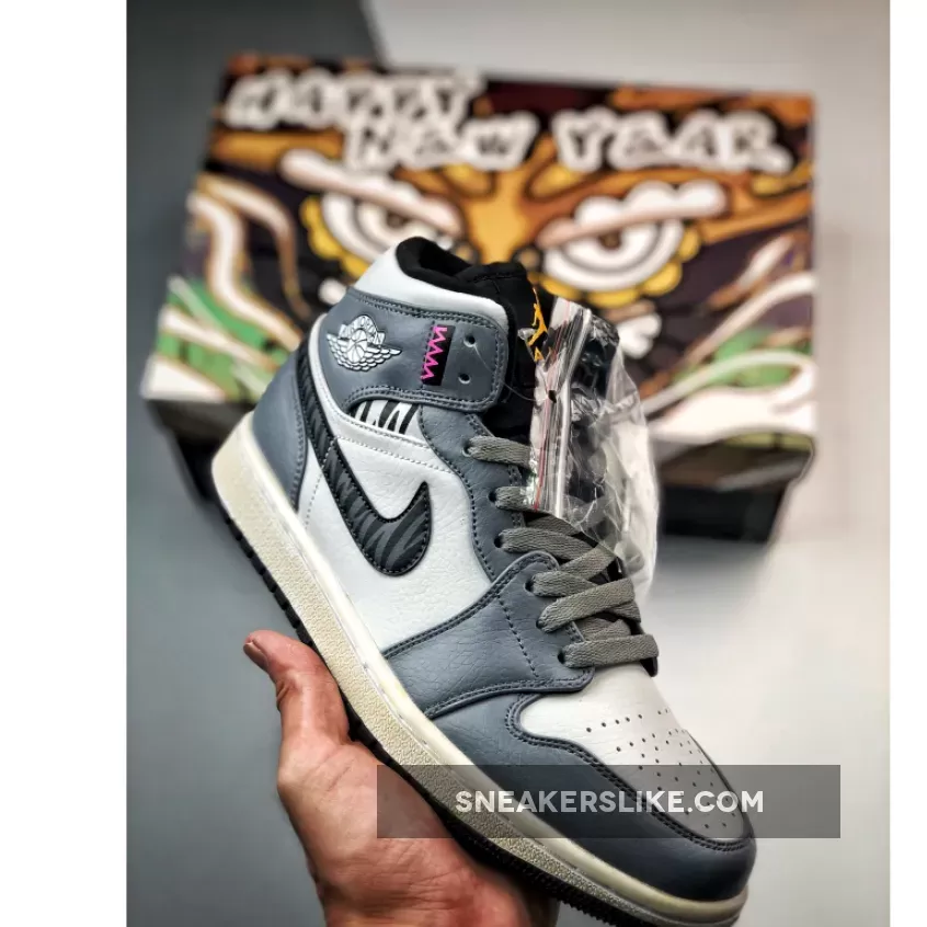 Air Jordan 1 Mid Cool Grey/White-Black Online