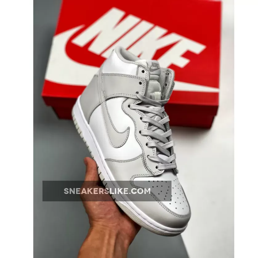 Nike Dunk High Retro Vast Grey White DD1399-100 - nike dunk hi retro white vast grey