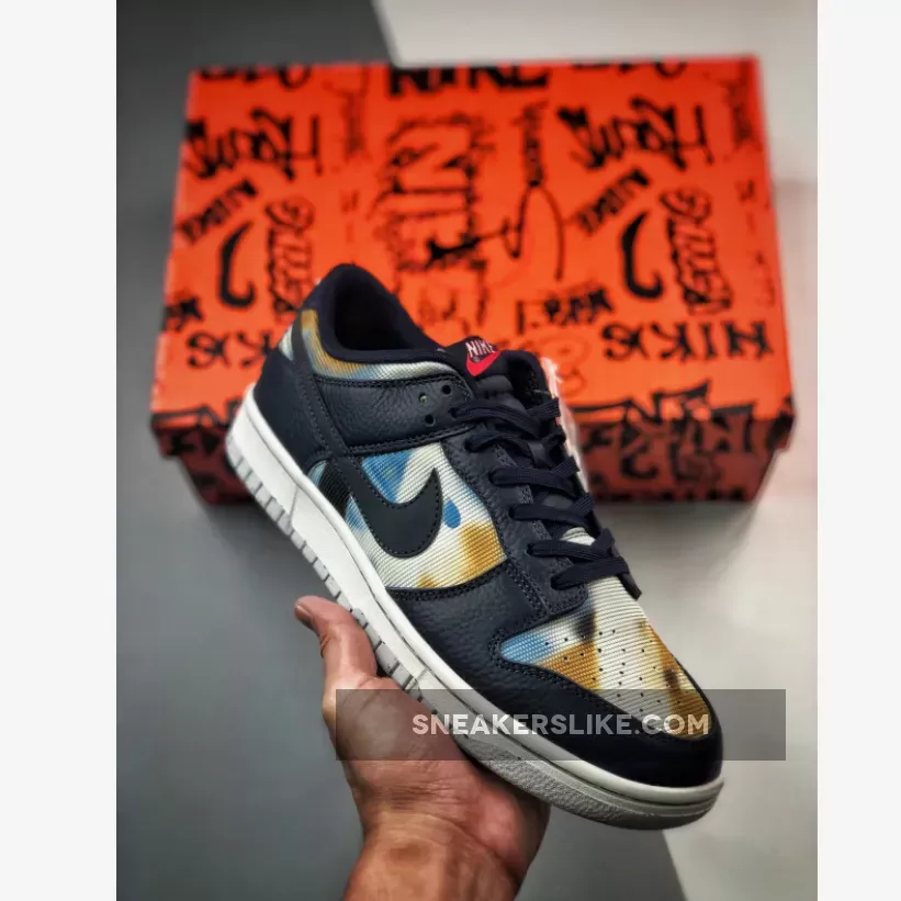 Nike Dunk Low Graffiti Navy White DM0108-400