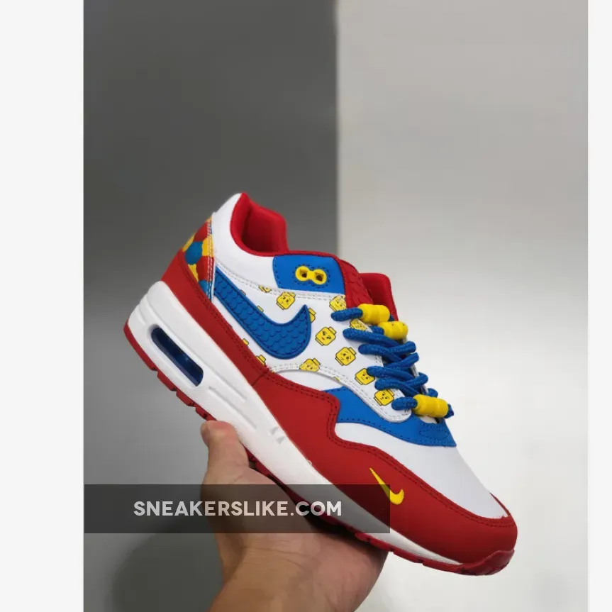 DENHAM x Nike Air Max 1 Red/Blue-White-Yellow / air max 1 yellow and white