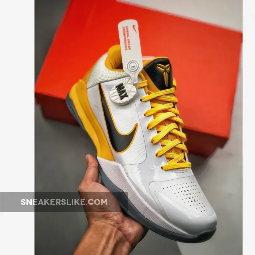 Nike Zoom Kobe 5 White/Black-Del Sol-Metallic Silver / kobes for sale