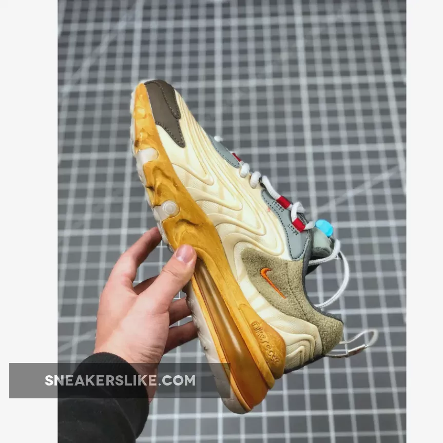 Nike Air Max 270 React 'Travis Scott – Cactus Trails' LIGHT CREAM/STARFISH/DARK HAZE / travis scott 270s