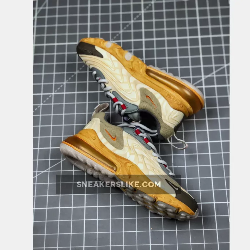 Nike Air Max 270 React 'Travis Scott – Cactus Trails' LIGHT CREAM/STARFISH/DARK HAZE / travis scott 270s