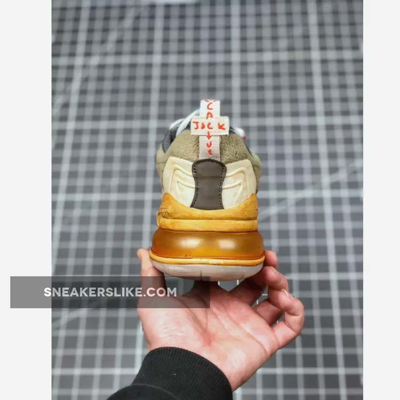 Nike Air Max 270 React 'Travis Scott – Cactus Trails' LIGHT CREAM/STARFISH/DARK HAZE / travis scott 270s