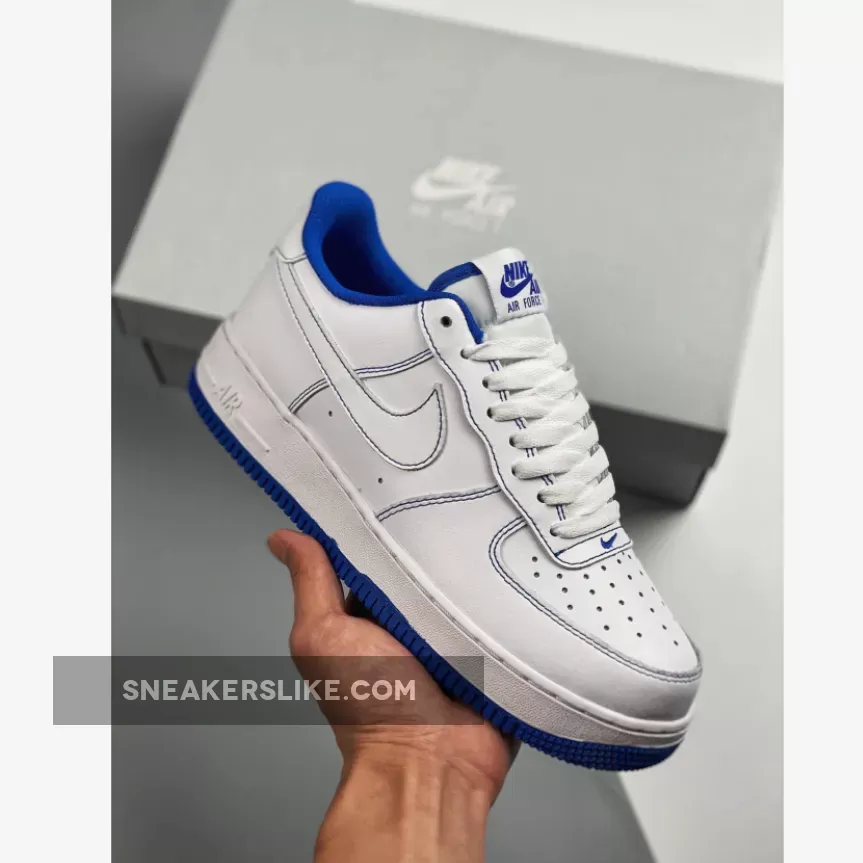 Nike Air Force 1 Low White/White-Game Royal / air force 1 game royal