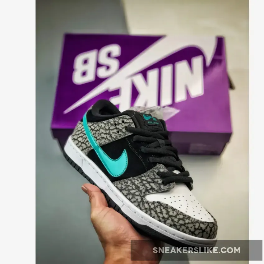 Atmos Elephant Dunk atmos x Nike SB Dunk Low 'Elephant' Black White Jade Blue BQ6817-009