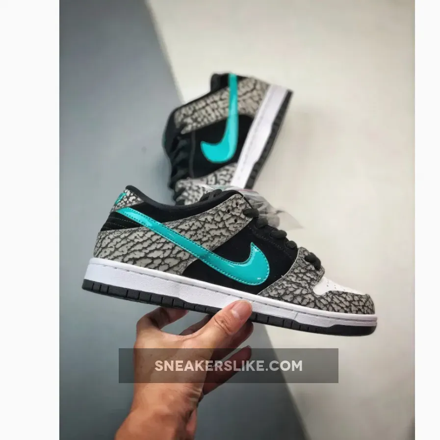 Atmos Elephant Dunk atmos x Nike SB Dunk Low 'Elephant' Black White Jade Blue BQ6817-009