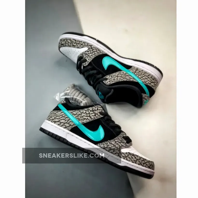 Atmos Elephant Dunk atmos x Nike SB Dunk Low 'Elephant' Black White Jade Blue BQ6817-009