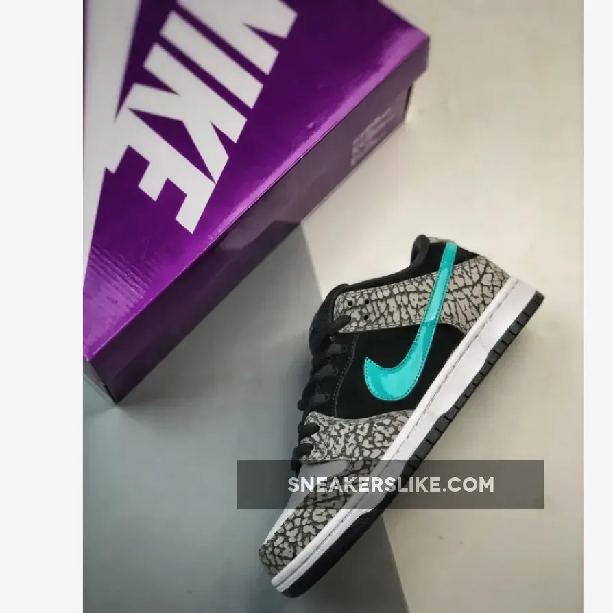 Atmos Elephant Dunk atmos x Nike SB Dunk Low 'Elephant' Black White Jade Blue BQ6817-009