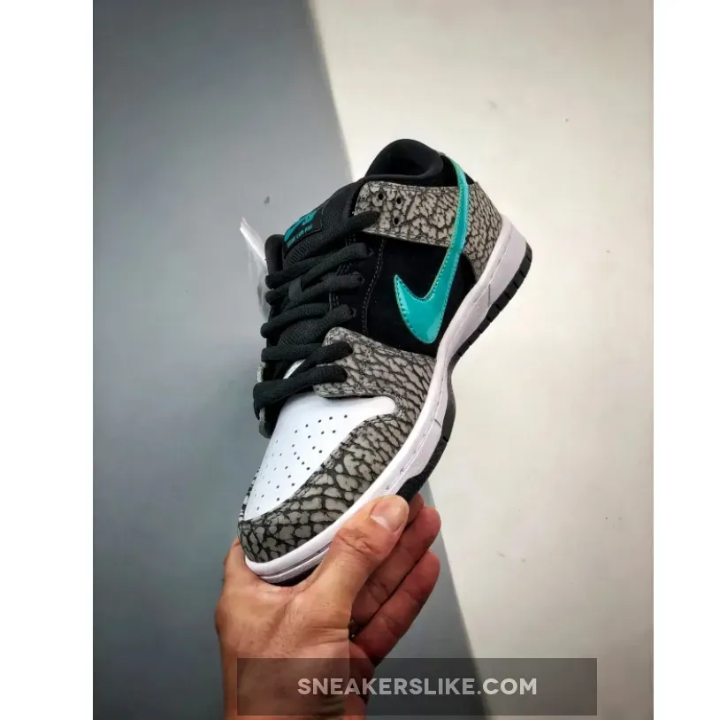 Atmos Elephant Dunk atmos x Nike SB Dunk Low 'Elephant' Black White Jade Blue BQ6817-009