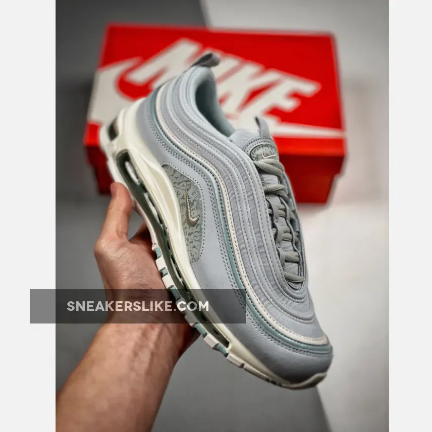 Nike Air Max 97 Aura/Ocean Cube/White/Metallic Silver DJ5434-400 / air max 97 light blue and white