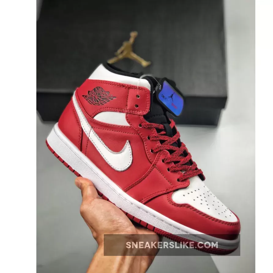Air Jordan 1 Mid 'Chicago' Gym Red/White 554724-605 For Sale