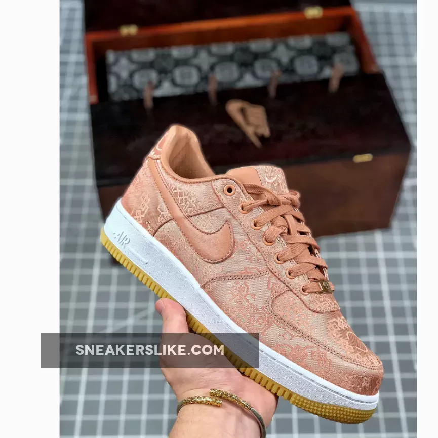 Clot x Nike Air Force 1 PRM Rose Gold/White-Gum Light Brown rose gold air forces