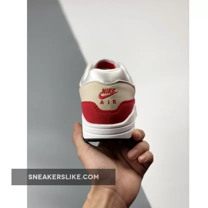 Nike Air Max 1 Anniversary OG White/University Red-Neutral Grey-Black nike air max 1 red and white