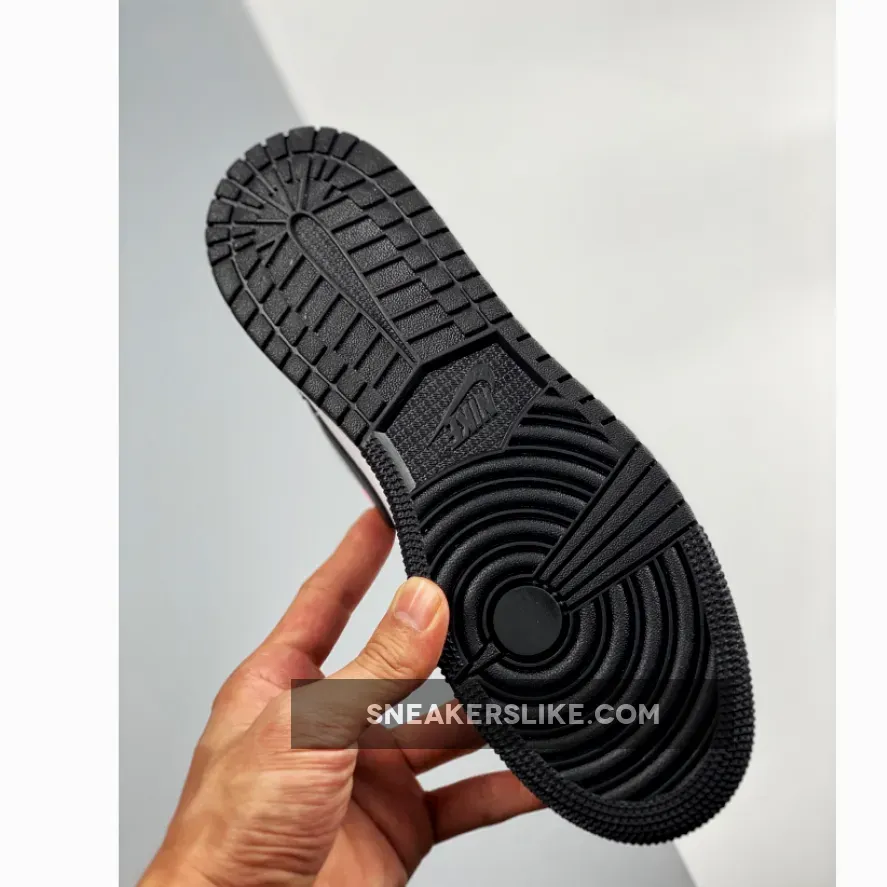 Jordan 1 Low GS Light Arctic Pink For Womens 554723-601 White Black Light Arctic Pink