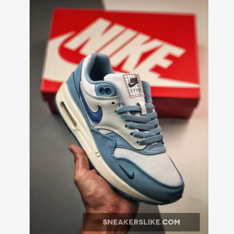 Nike Air Max 1 Blueprint White/Dark Marina Blue-Dutch Blue DR0448-100 Air Max Blue Print