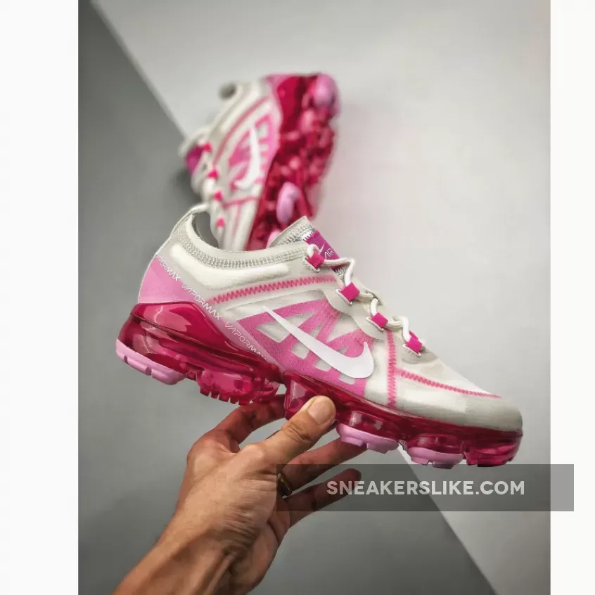 Nike Air VaporMax 2019 Summit White/Laser Fuchsia-Pink Rise / nike vapormax fuchsia