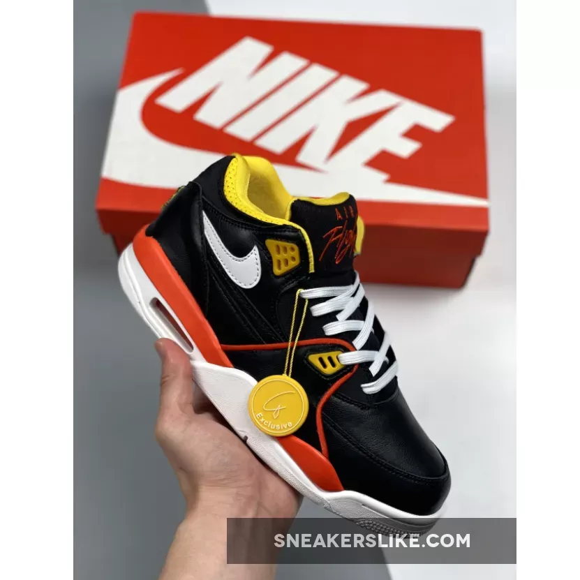 Nike Air Flight 89 'Rayguns' Black/White-Orange Flash-Amarillo nike air flight 89 rayguns