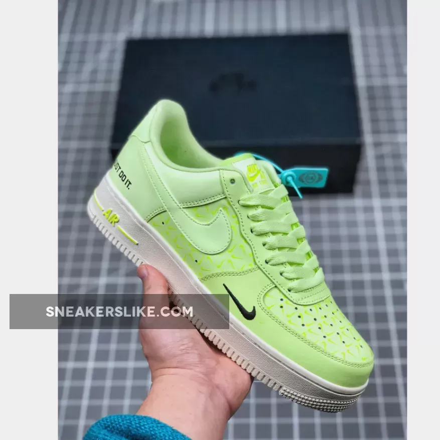 Nike Air Force 1 Low 'Just Do It' Neon Yellow/White Air Force 1 Neon Yellow