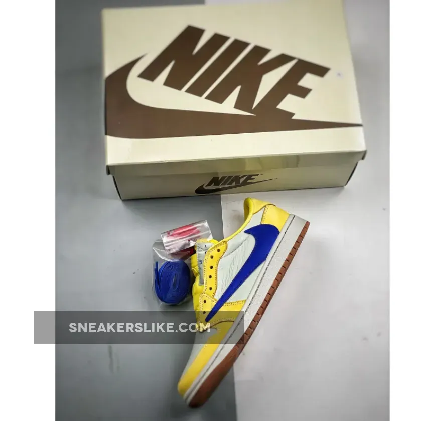 Travis Scott x Air Jordan 1 Low OG Canary/Racer Blue-Gum Travis Scott x Air Jordan 1 Low OG Canary/Racer Blue-Gum