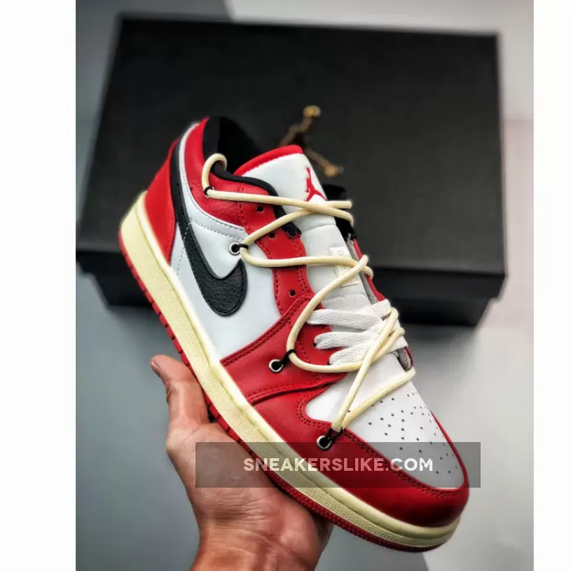 Custom Air Jordan 1 Low 'Chicago' Red White / jordan 1 chicago custom