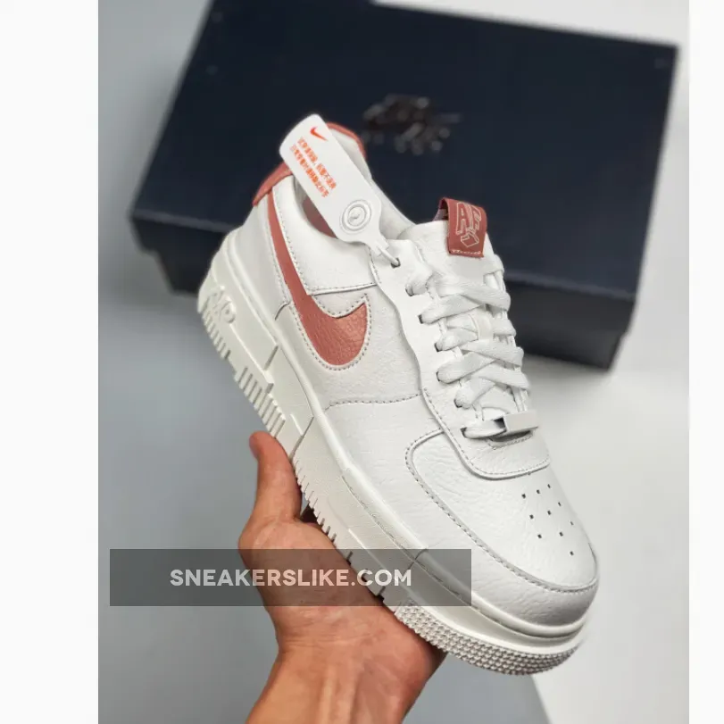 Nike Air Force 1 Pixel White Rust Pink nike air force 1 pixel women