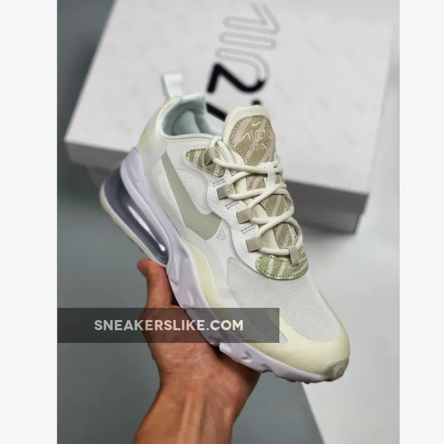Nike Air Max 270 React Tiger Print White Beige For Womens CV8815-100 nike air max animal print