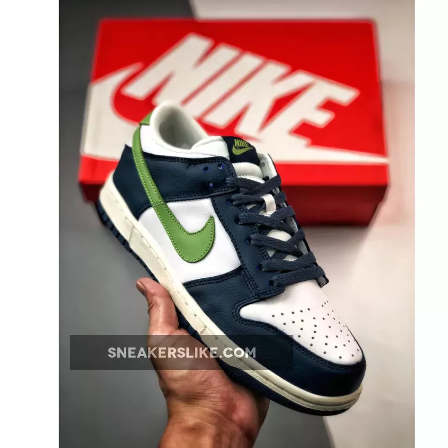 Nike Dunk Low Dark Blue Grey Mean Green 309431-031 Green And Blue Nike Dunks