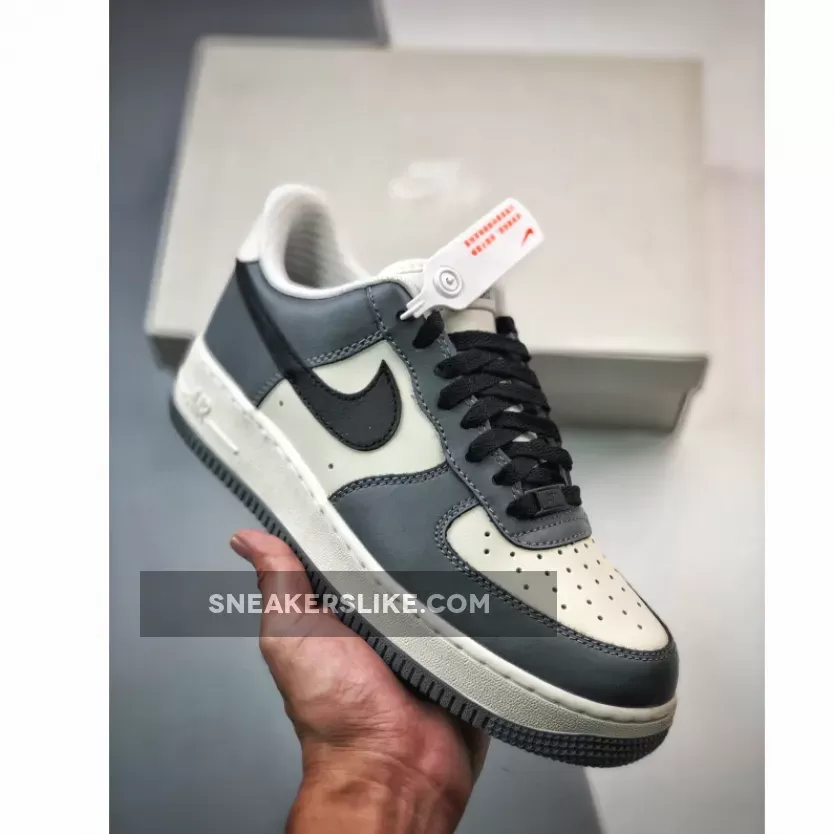 Nike Air Force 1 Low Sail Grey Black FD9063-100 grey air force ones