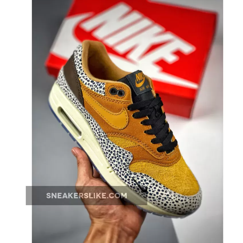 Atmos X Nike Air Max 1 'Safari' Flax/Tennessee Orange 665873-200 New Releases