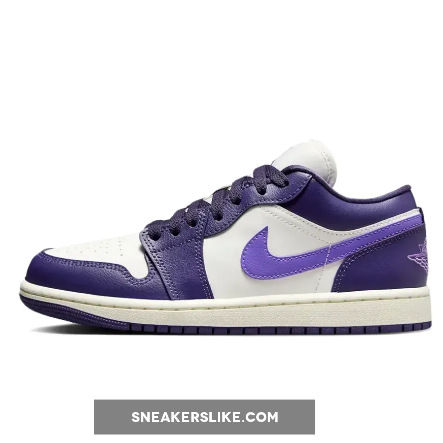 Air Jordan 1 Low Sail and Purple