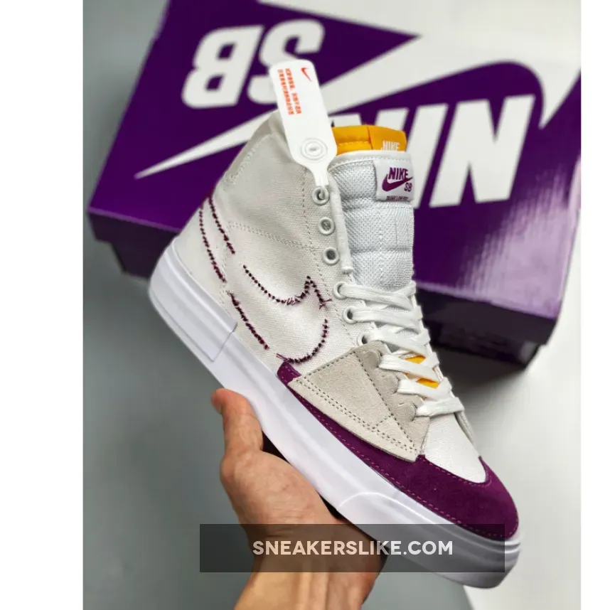 Nike SB Blazer Mid Edge White/Purple/Gold / blazers nike purple