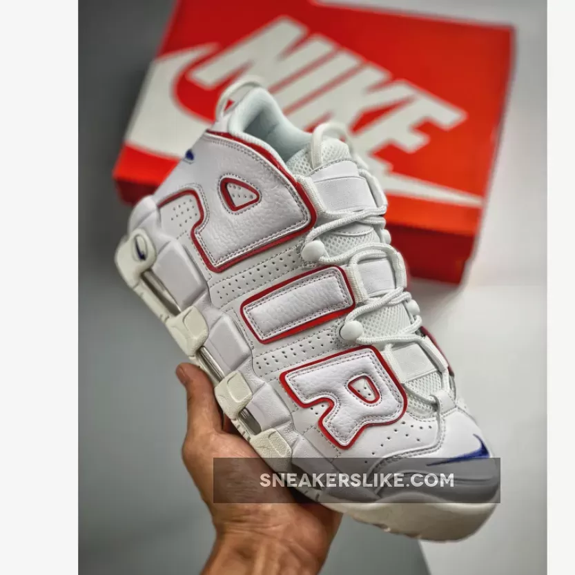 Nike Air More Uptempo 'USA' White Red Blue - red and blue uptempos