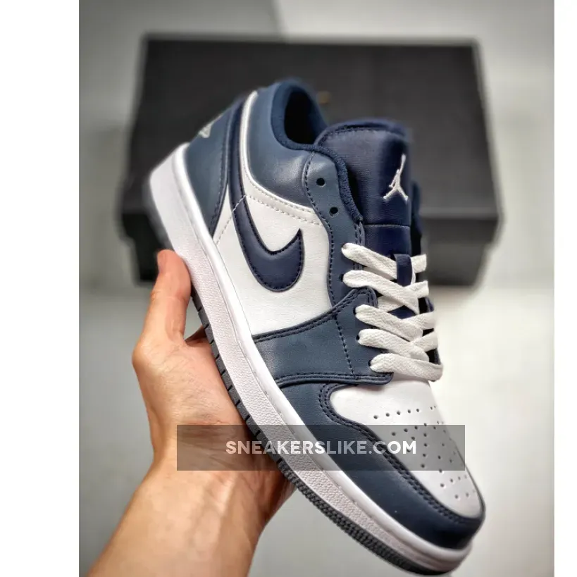 Air Jordan 1 Low Greyish Blue 553558-414 / navy blue jordan 1