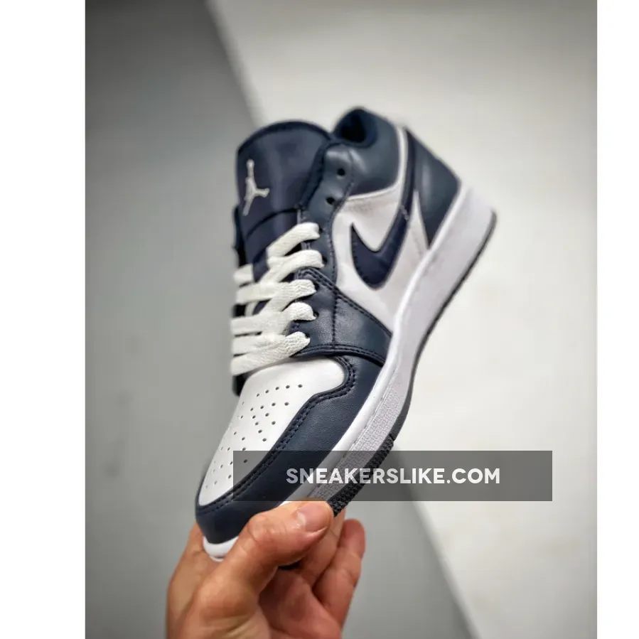 Air Jordan 1 Low Greyish Blue 553558-414 / navy blue jordan 1