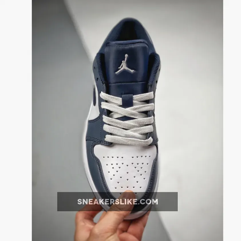 Air Jordan 1 Low Greyish Blue 553558-414 / navy blue jordan 1