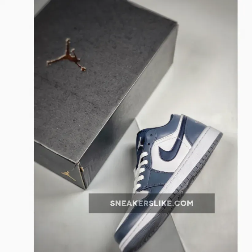 Air Jordan 1 Low Greyish Blue 553558-414 / navy blue jordan 1
