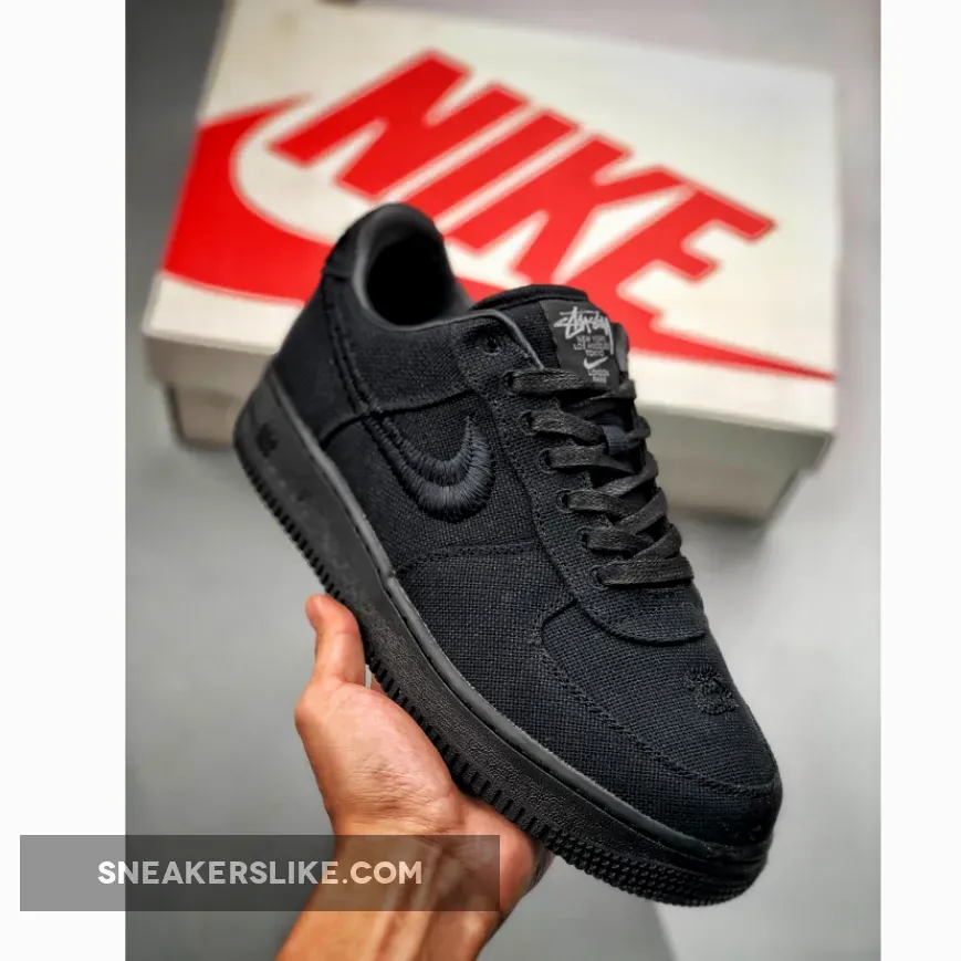 Nike Stussy X Air Force 1 Low 'Triple Black' nike air force 1 low stussy black