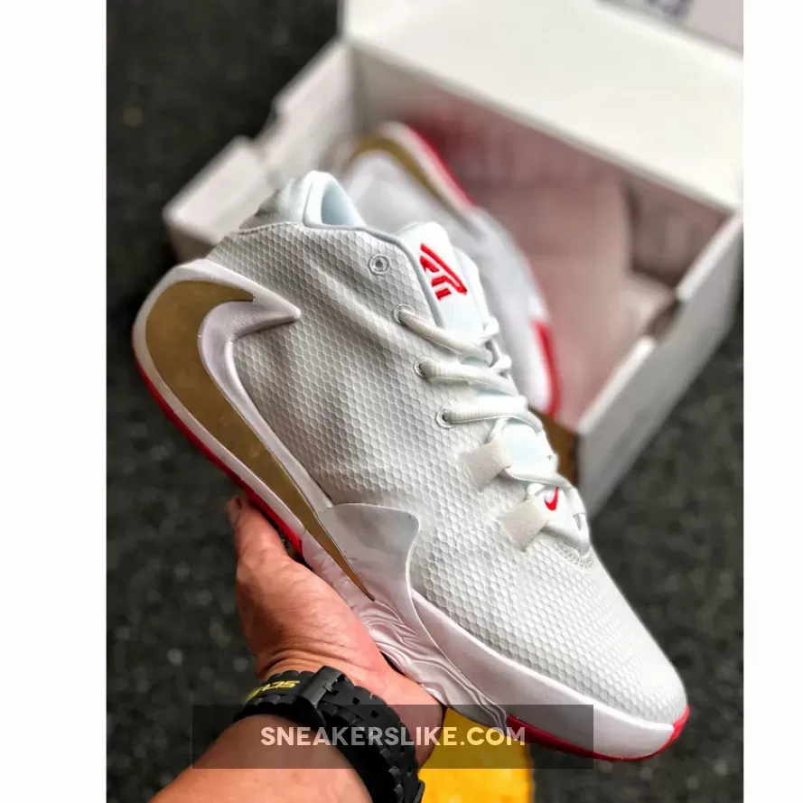 Nike Zoom Freak 1 'Roses' White/Metallic Gold-University Red BQ5422-100 For Sale