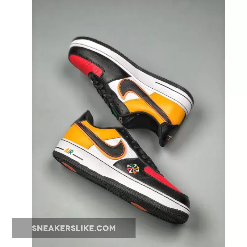 Nike Air Force 1 'Sunburst' Black White Yellow Red nike sunburst
