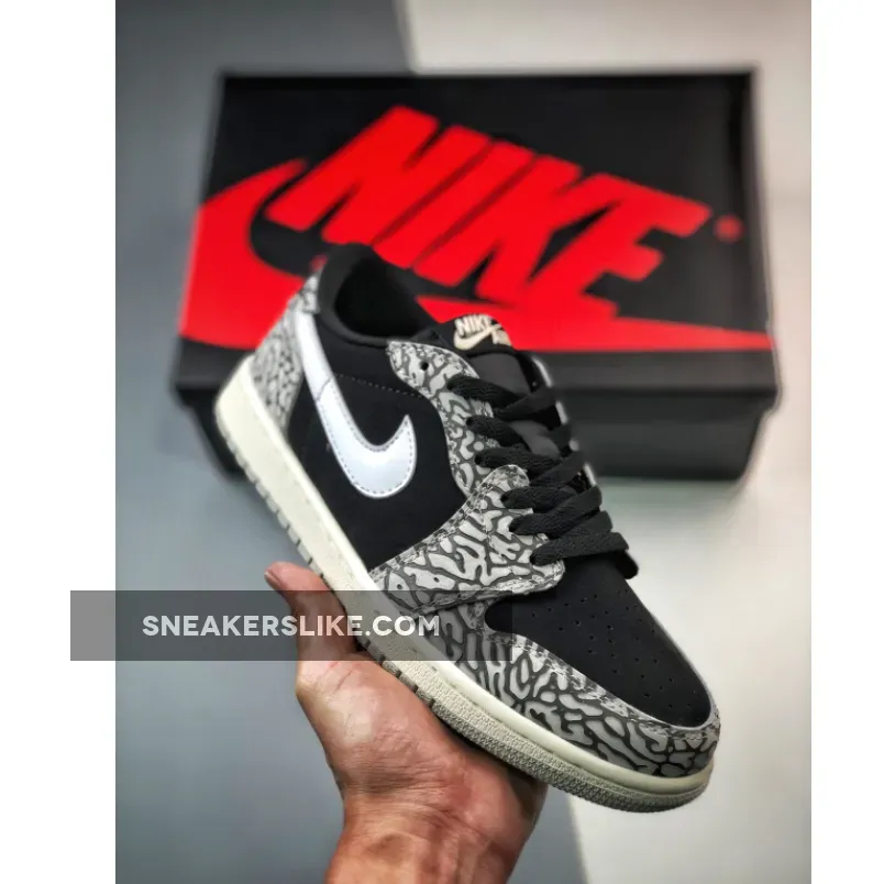 Hot Air Jordan 1 Low OG 'Black Cement' CZ0790-001 / jordan 1 lows