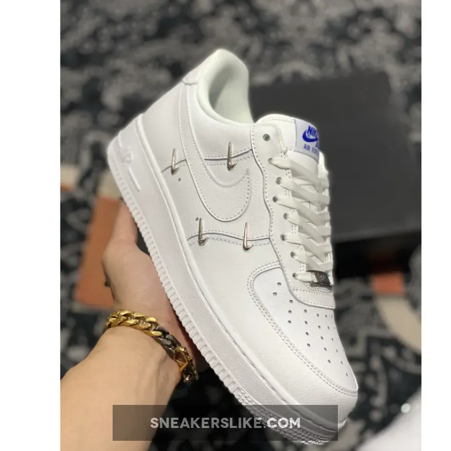 Nike Air Force 1 07 LX Chrome Swooshes White CT1990-100 / nike air force lx