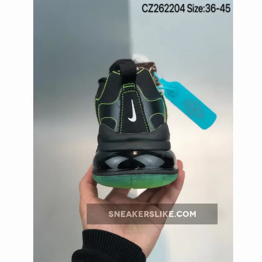 Nike Air Max 270 React SP Black Electric Green CQ6549-001 Outlet