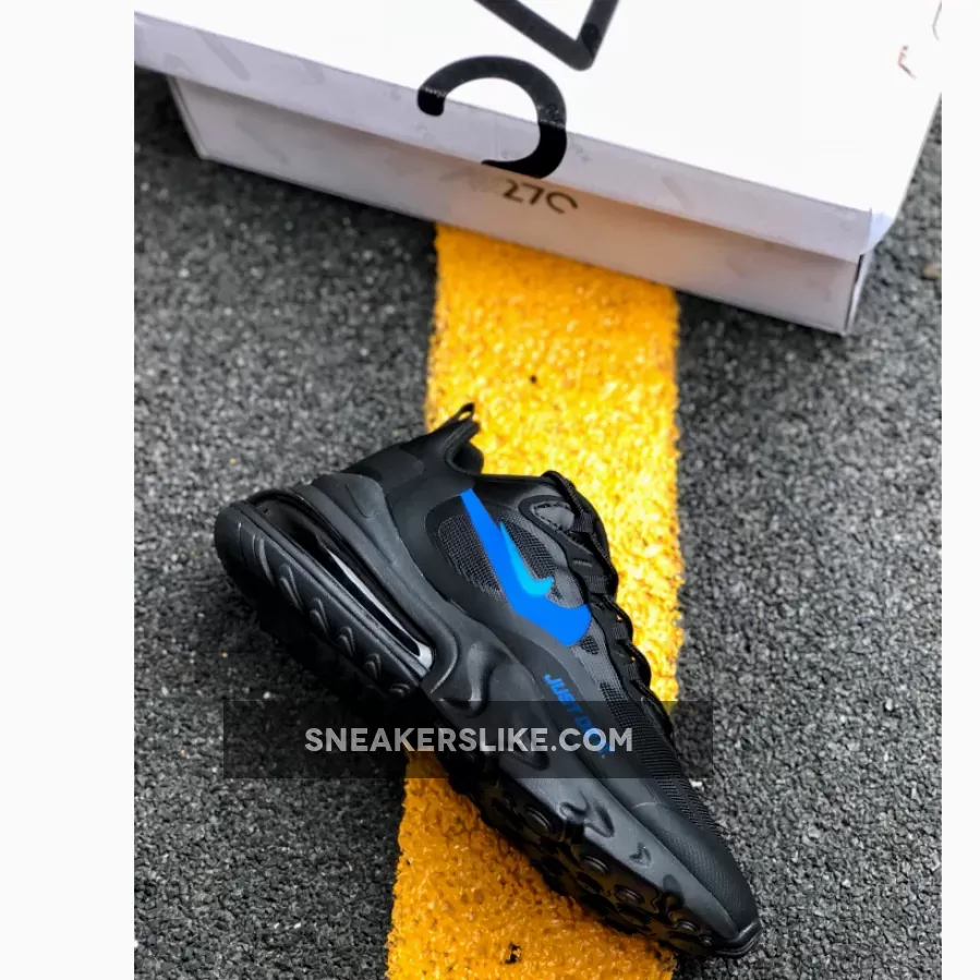 Nike Air Max 270 React 'Just Do It' Black Blue CT2203-001 #air max 270 just do it