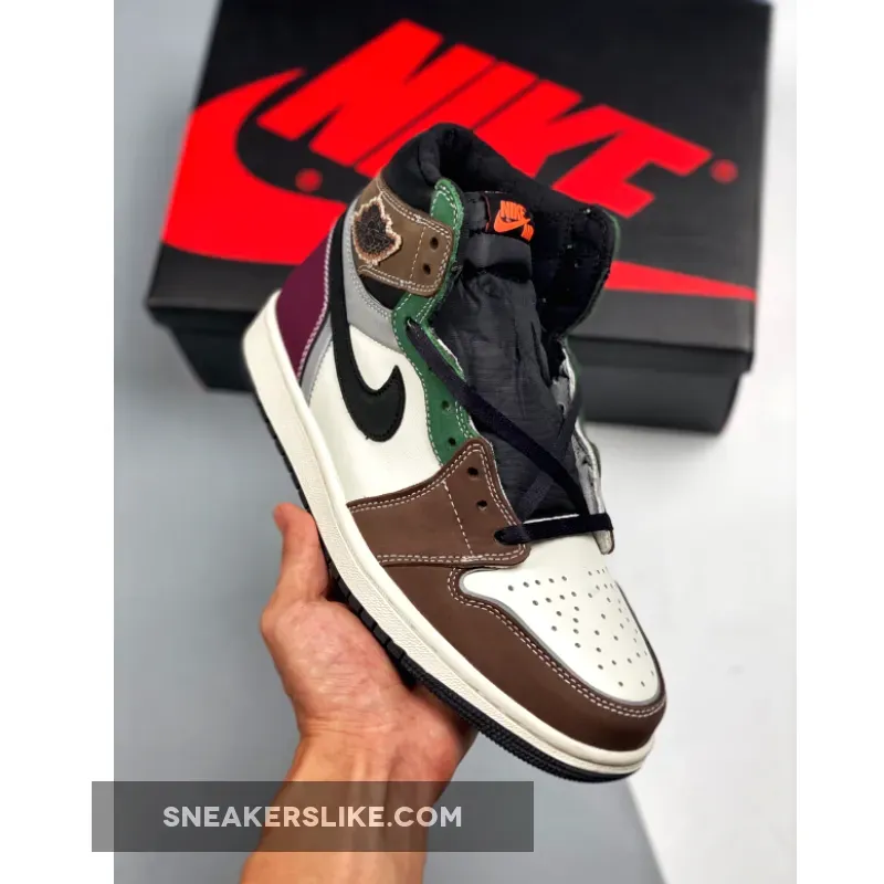 Women Air Jordan 1 High OG Hand Crafted DH3097-001 - brown cream jordans