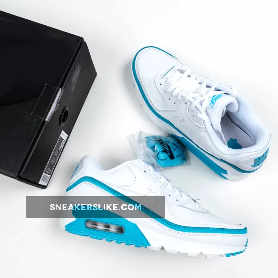UNDEFEATED x Nike Air Max 90 White Blue CJ7197-102 - air max 90 x undefeated white/blue fury