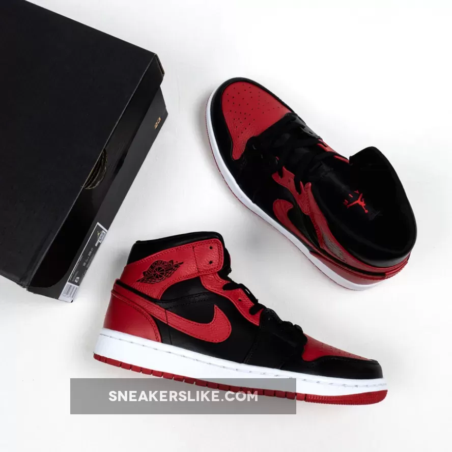 Air Jordan 1 Mid 'Bred' / jordan 1 mid goat