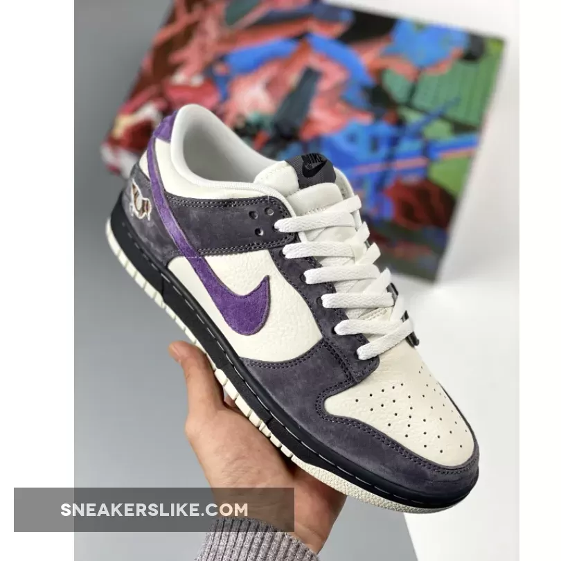 Custom Nike Dunk Low White Purple Black 1680452319 Brand New