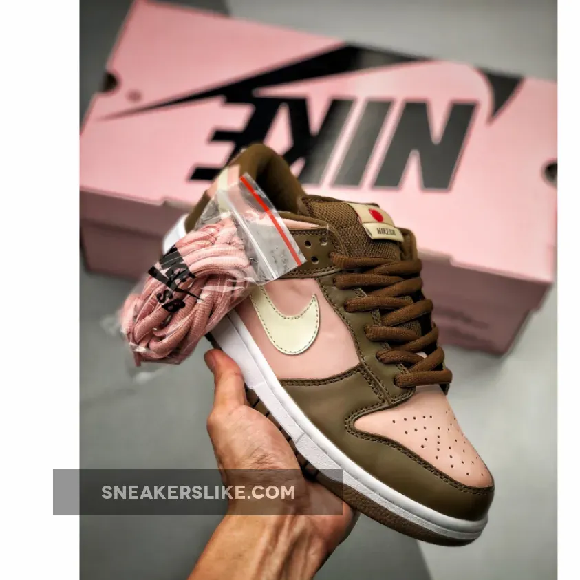 Stussy x Nike Dunk SB Low Cherry Dark Khaki/Vanilla/Shy Pink 304292-671 - nike dunk stussy