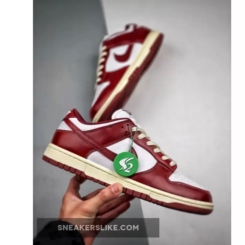 Nike Dunk Low PRM White/Team Red-Coconut Milk FJ4555-100 vintage red nike dunks
